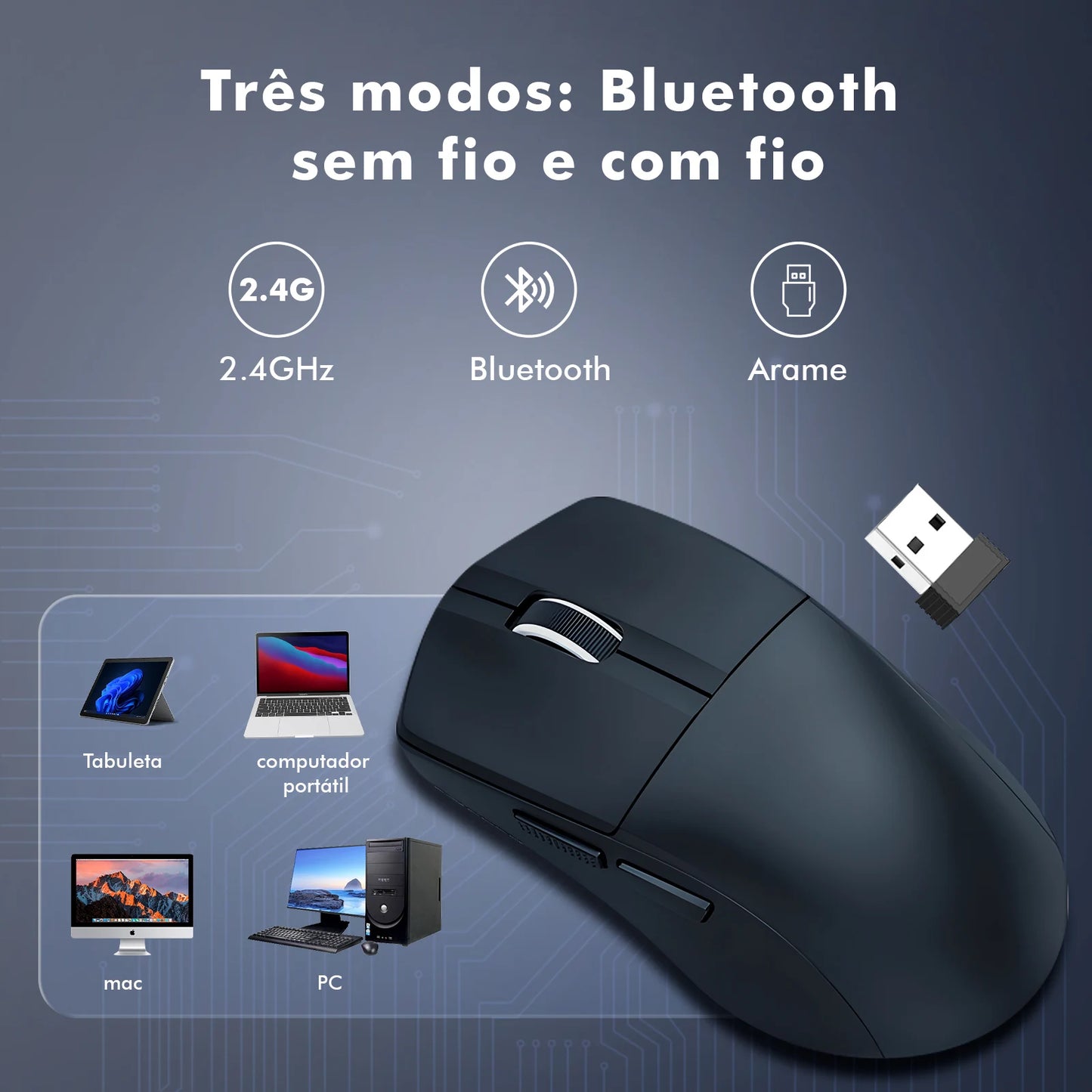 Mouse Gamer Sem Fio – Alta Precisão e Conforto