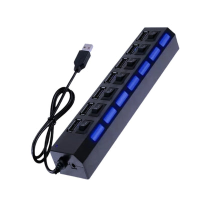 🔌 Hub USB 7 Portas com Interruptor – Expansor de Portas para Notebook e PC