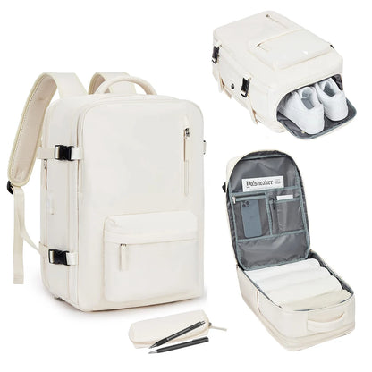 Mochila de Viagem 35L – Grande, Resistente e com Compartimento para Roupas e Calçados