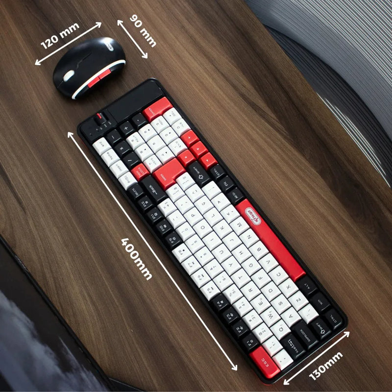 Combo Teclado e Mouse Sem Fio – Estilo e Praticidade