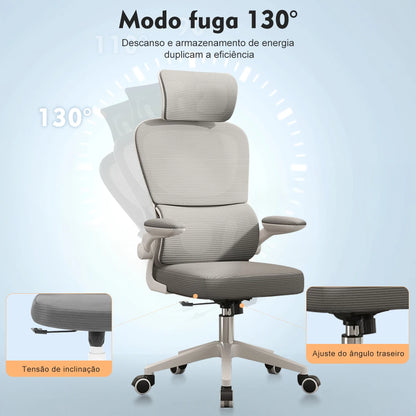 Cadeira Gamer Ergonômica Python Fly Preto & Vermelho – Conforto e Performance para Home Office & Games