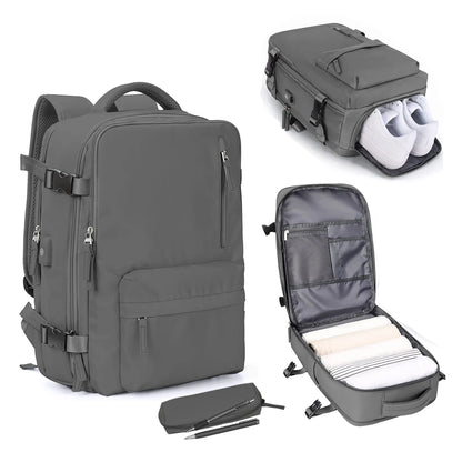 Mochila de Viagem 35L – Grande, Resistente e com Compartimento para Roupas e Calçados