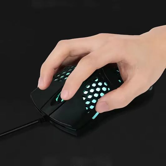 Mouse Gamer USB RGB – LED Colorido e Design Ergonômico