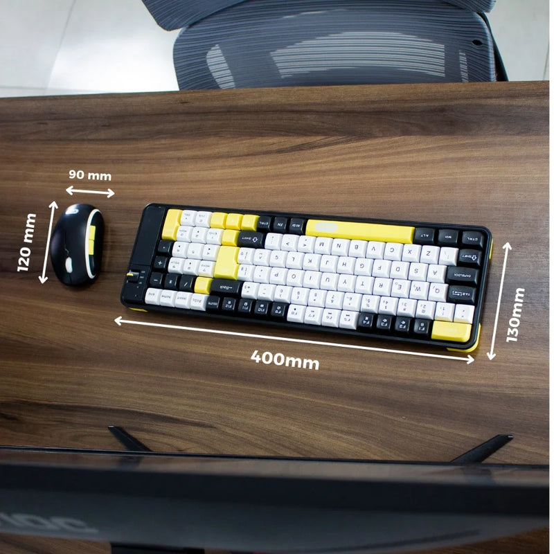 Combo Teclado e Mouse Sem Fio – Estilo e Praticidade