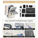 Mochila de Viagem 35L – Grande, Resistente e com Compartimento para Roupas e Calçados