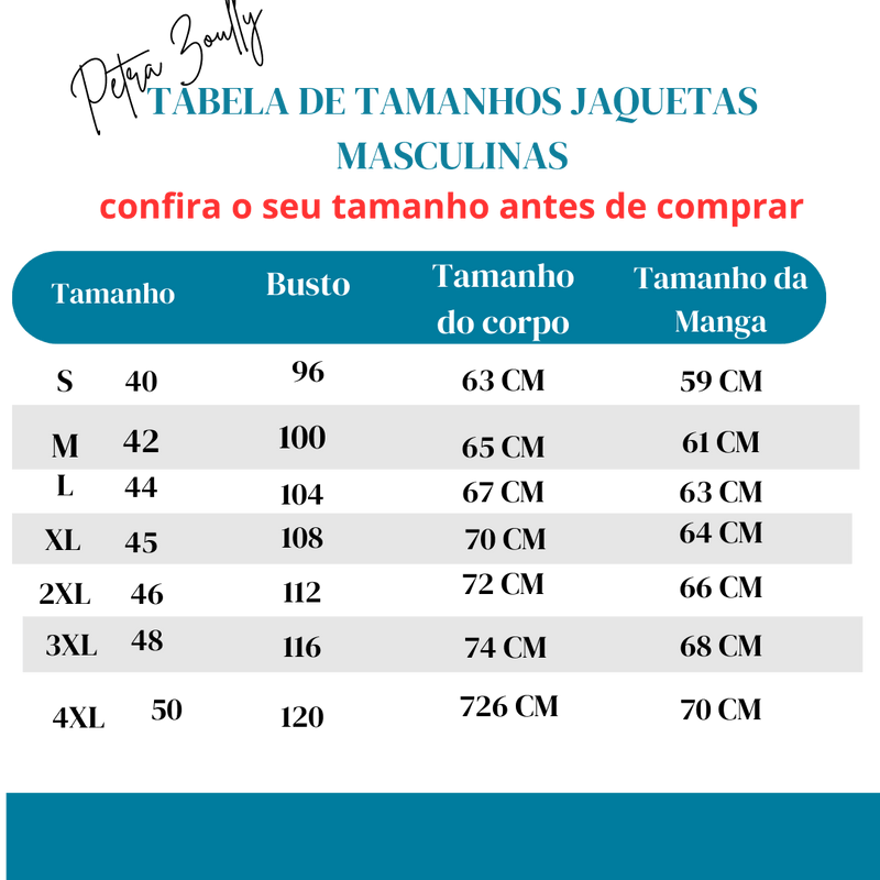 Jaqueta Bomber Masculina - Petra Zoully