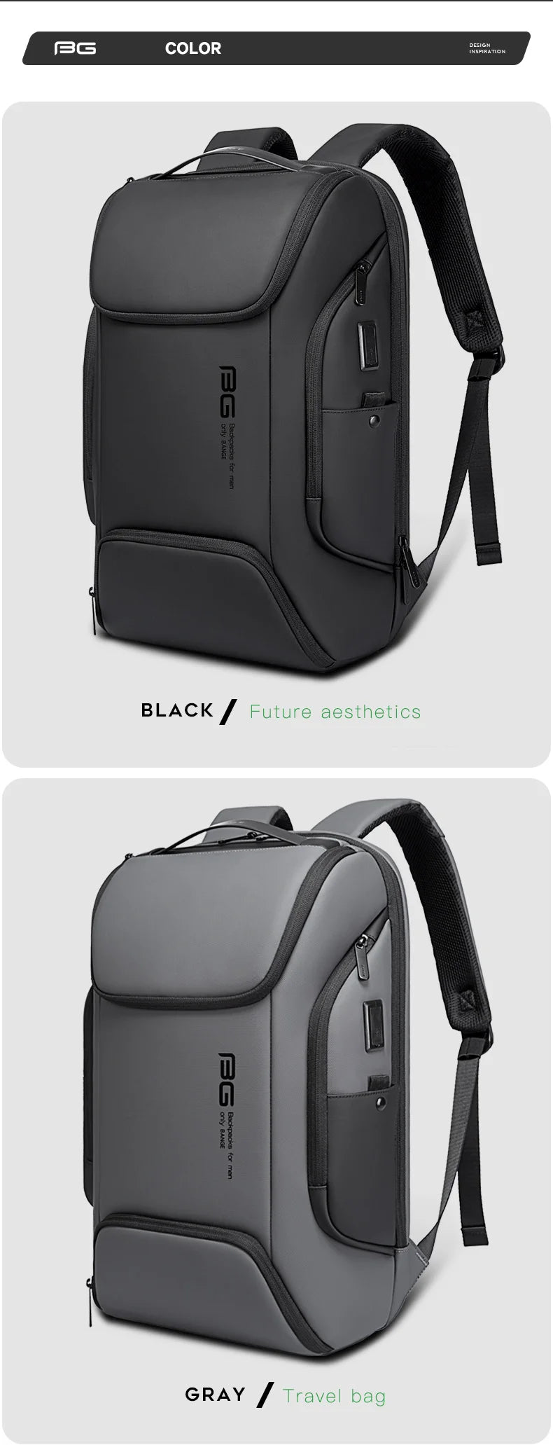 Mochila Antifurto Premium com USB – Design Moderno e Resistente para Notebook