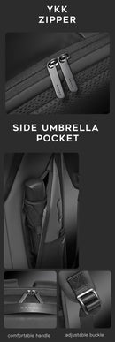 Mochila Antifurto Premium com USB – Design Moderno e Resistente para Notebook