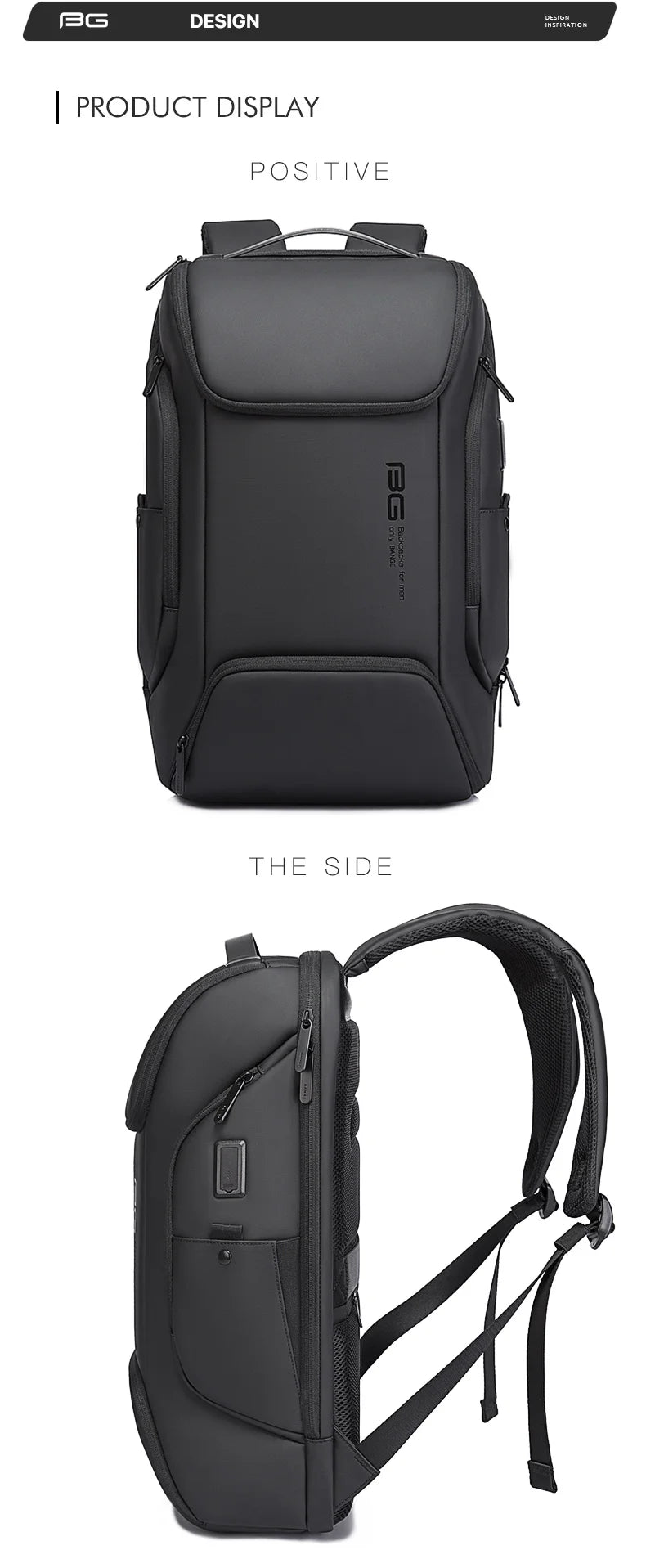 Mochila Antifurto Premium com USB – Design Moderno e Resistente para Notebook