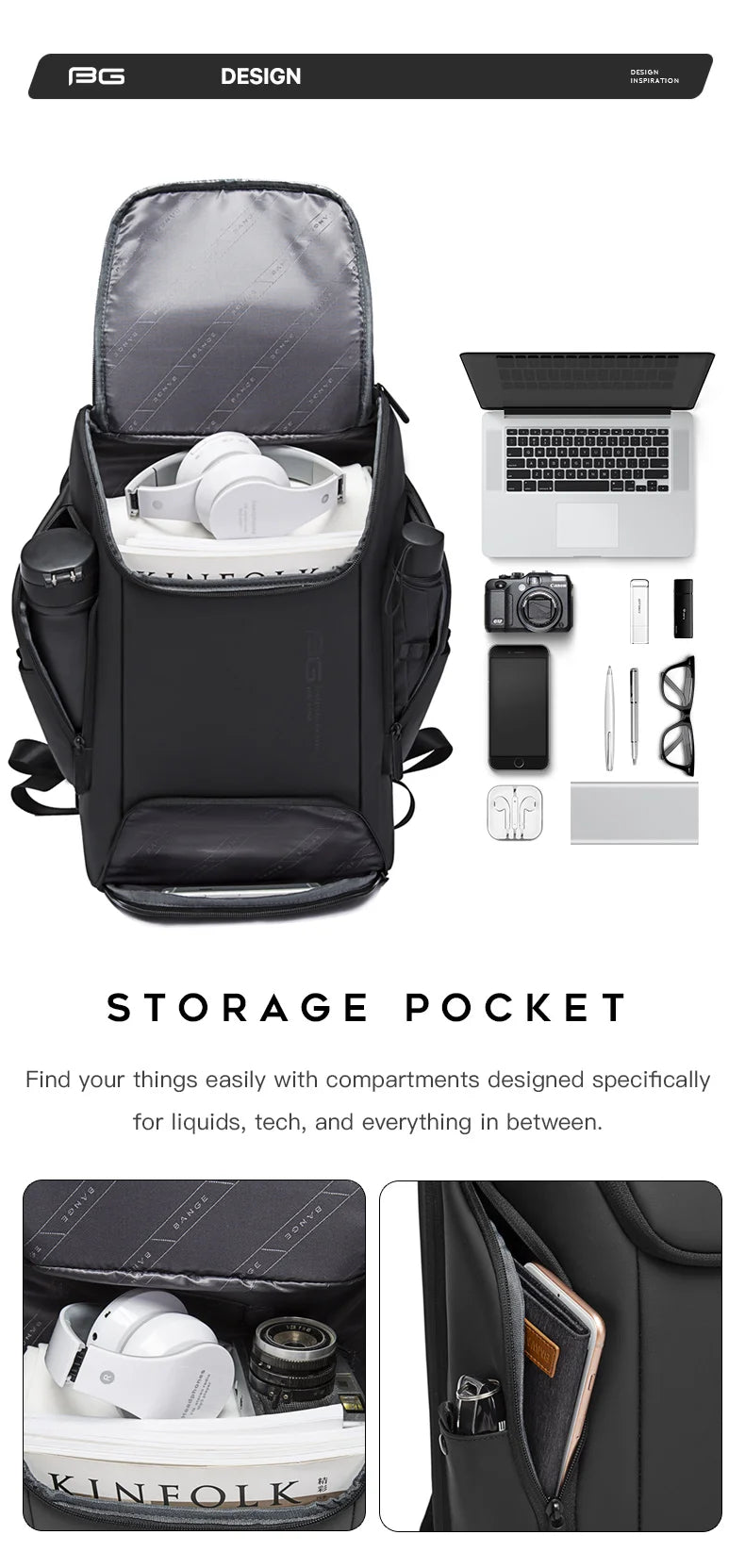 Mochila Antifurto Premium com USB – Design Moderno e Resistente para Notebook