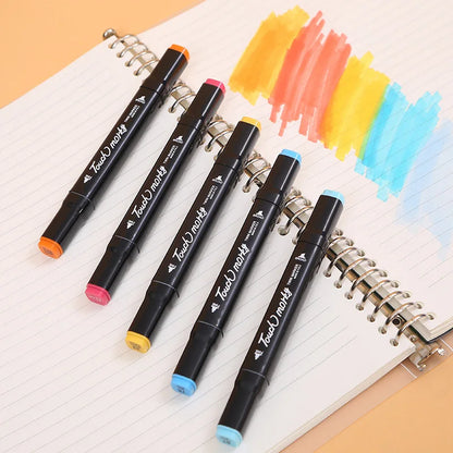 ✏️ Kit Canetinhas Artísticas -  até  168 Cores – Marcadores Dupla Ponta para Desenho e Lettering