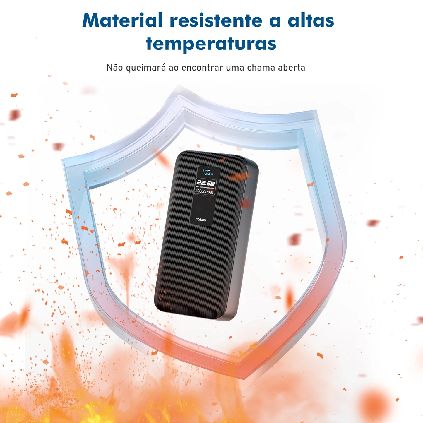 🔋 Power Bank Portátil 20.000mAh – Carregamento Rápido, Compacto e Potente