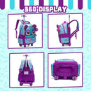 Mochila Infantil 3 em 1 com Rodinhas + Lancheira + Estojo – Colorida e Divertida