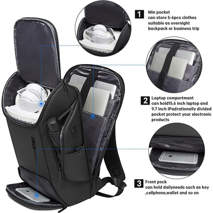 Mochila Antifurto Premium com USB – Design Moderno e Resistente para Notebook