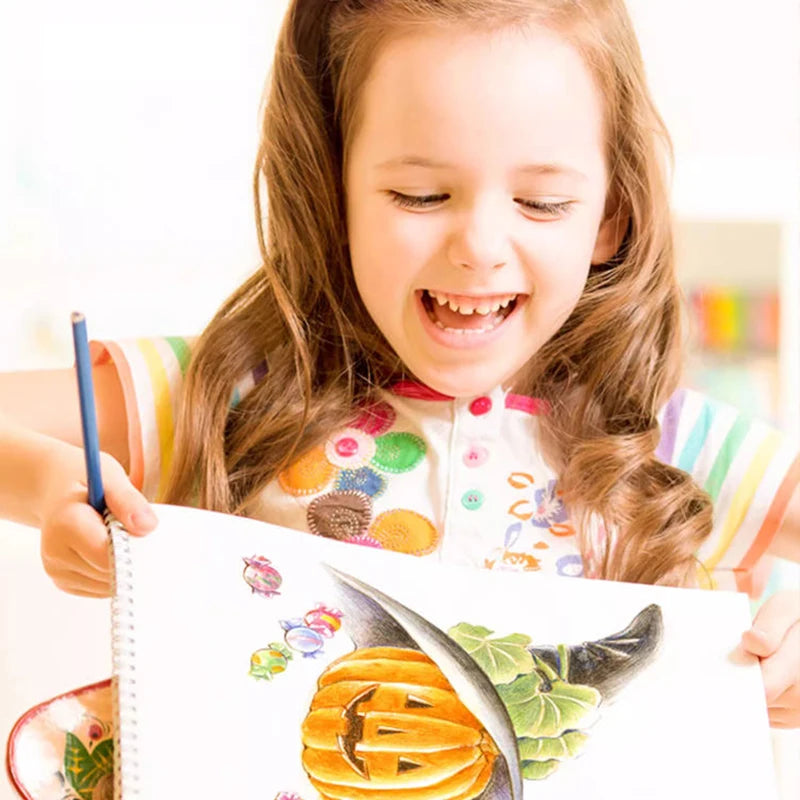 🎨 Kit Lápis de Cor Profissional com Estojo Enrolável – 72 Cores para Desenho e Arte