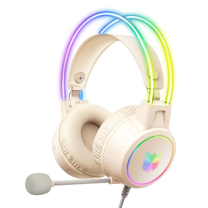 🎧 Headset Gamer ONIKUMA X15 RGB – Rosa com Orelhas de Gato