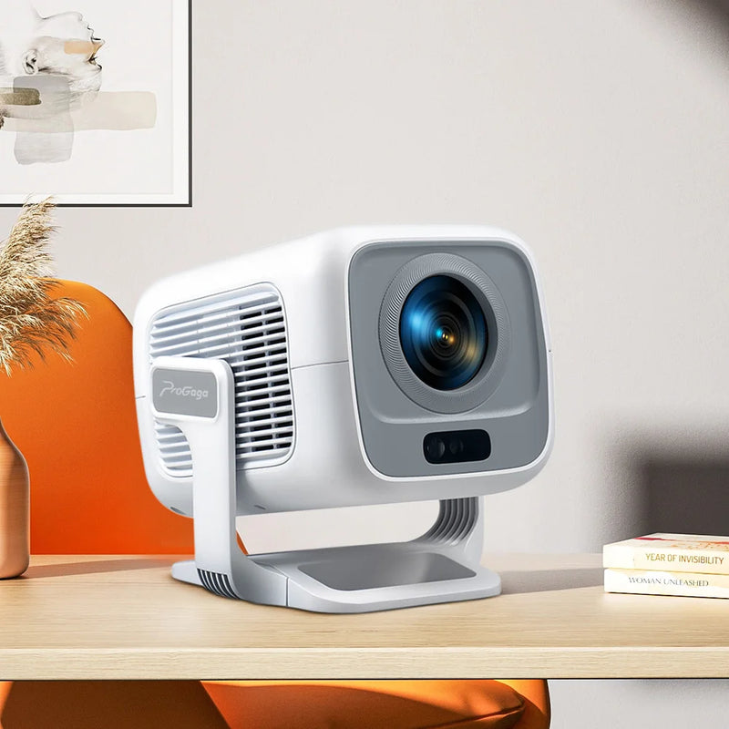 Projetor Portátil 4K WiFi Full HD 1080p – Home Theater com 450 Lumens e Android TV