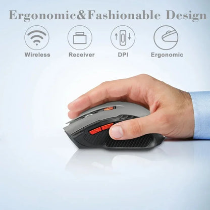 Mouse Wireless 3 Modos – Silencioso e Versátil