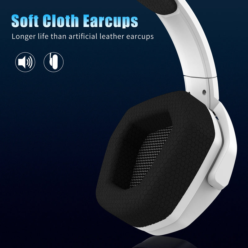 🎧 Headset Gamer Premium Branco com Microfone Profissional