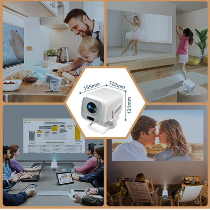 Projetor Portátil 4K WiFi Full HD 1080p – Home Theater com 450 Lumens e Android TV