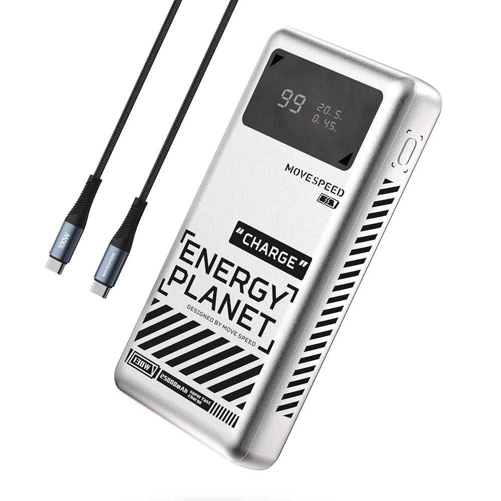 Power Bank Premium MOVESPEED 25000mAh 140W – Carregamento Super Rápido