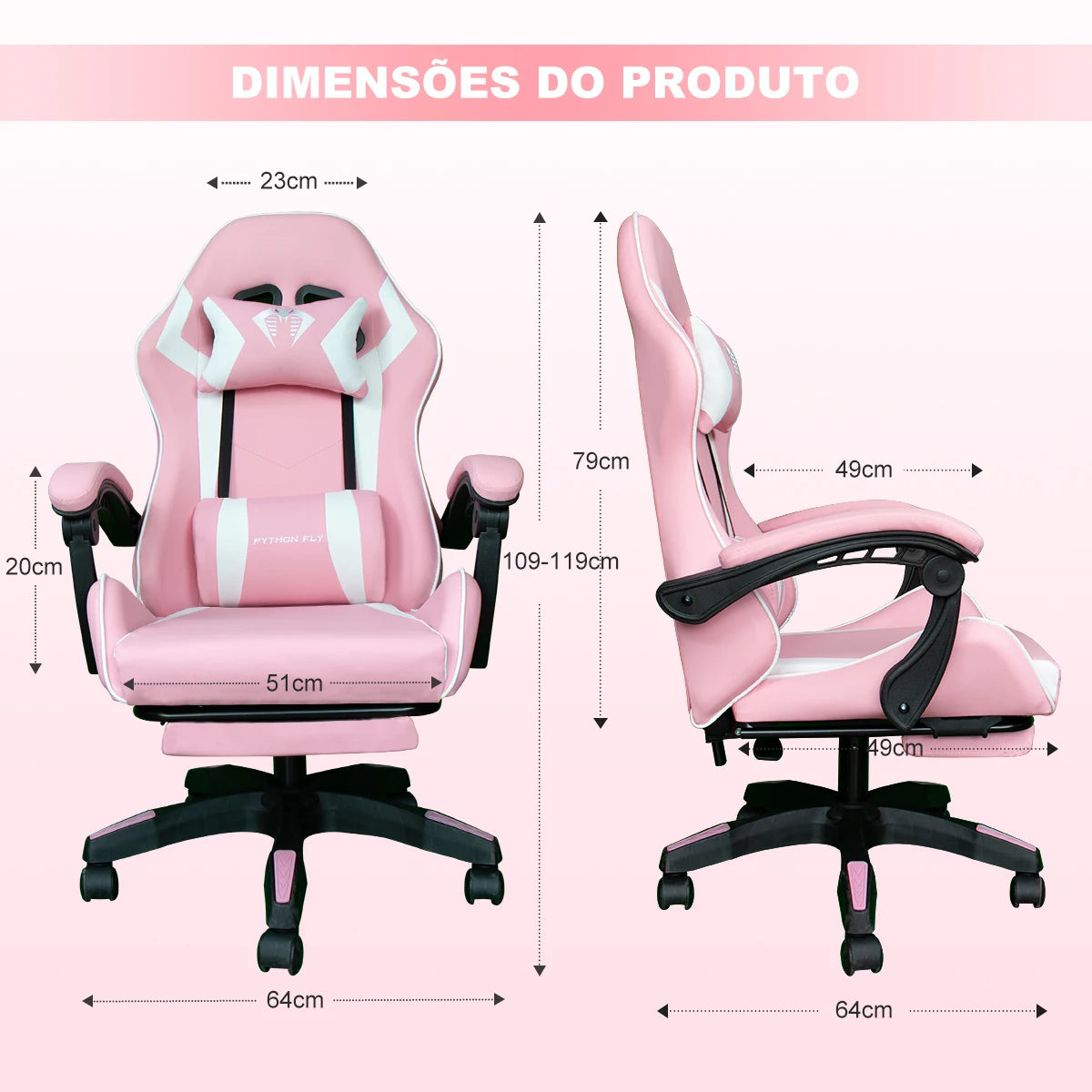 Cadeira Gamer Ergonômica Python Fly