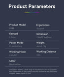 Mouse Gamer Sem Fio RGB – Bluetooth 5.2 + 2.4G, 6 Botões, LED Colorido, Silencioso e Recarregável