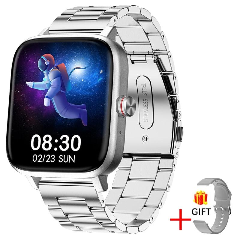 LIGE Call Smart Watch Feminino Para Android IOS À Prova D' Água Bluetooth, Relógios de Música . Relógio Pulseira Full Touch