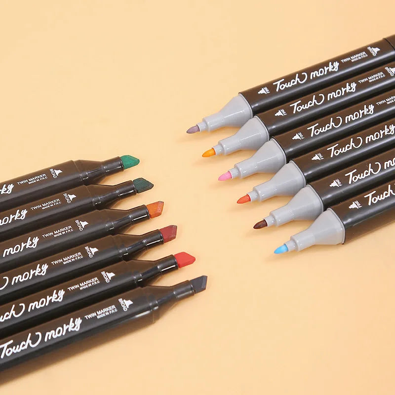 ✏️ Kit Canetinhas Artísticas -  até  168 Cores – Marcadores Dupla Ponta para Desenho e Lettering