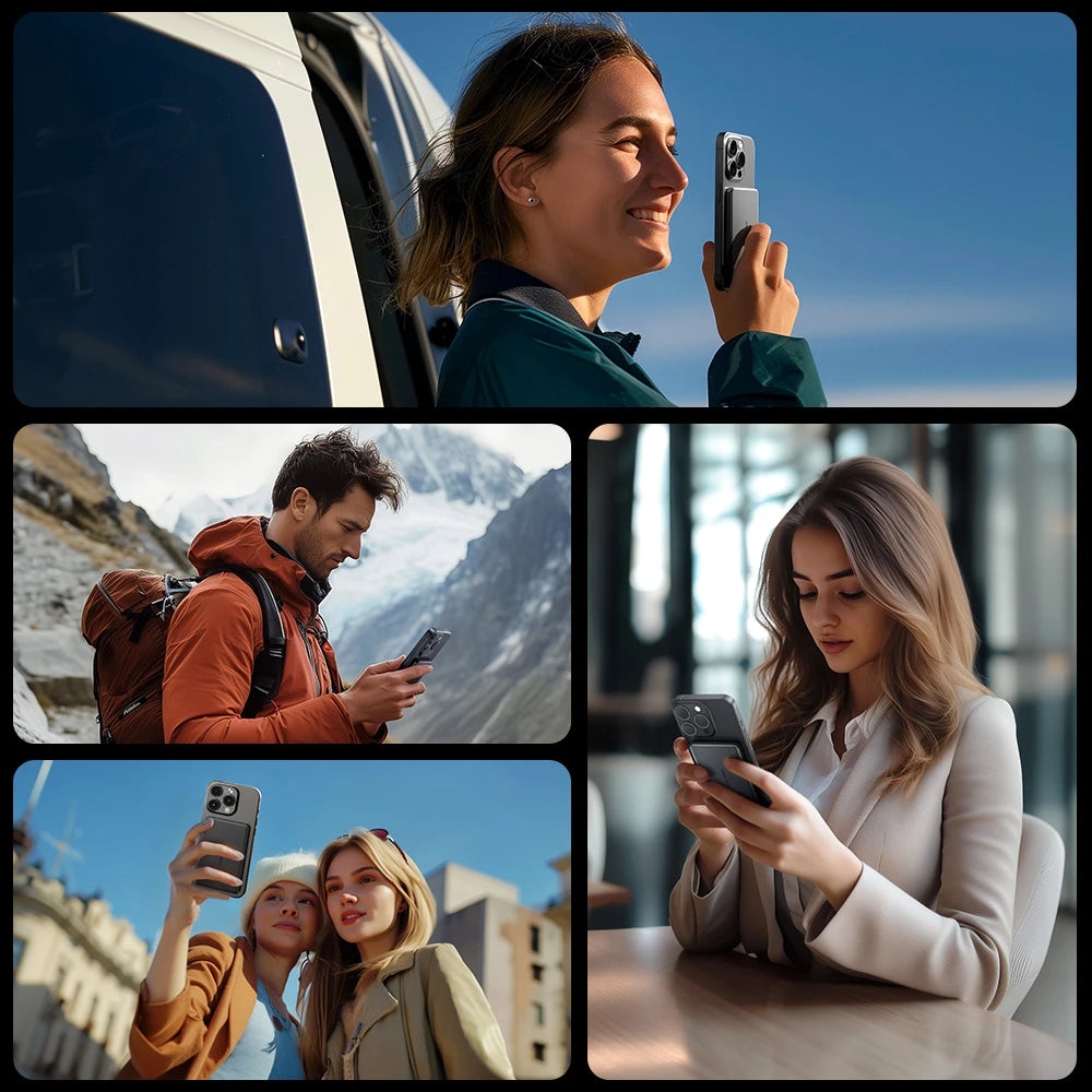 🔋 Power Bank Ultra-Slim 10.000mAh – Magnético, Fino e Elegante