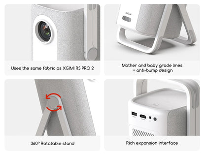 Projetor Portátil Everycom Retro 4K – 16000 Lumens, Rotação 360° e Imagem Cinematográfica