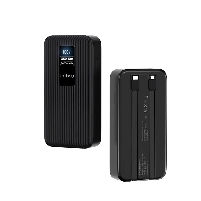 🔋 Power Bank Portátil 20.000mAh – Carregamento Rápido, Compacto e Potente