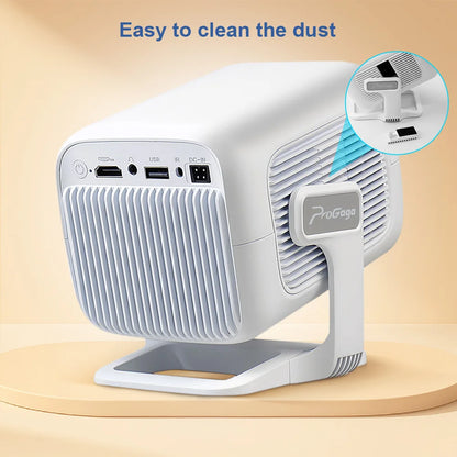 Projetor Portátil 4K WiFi Full HD 1080p – Home Theater com 450 Lumens e Android TV