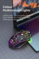 Mouse Gamer Sem Fio RGB – Bluetooth 5.2 + 2.4G, 6 Botões, LED Colorido, Silencioso e Recarregável