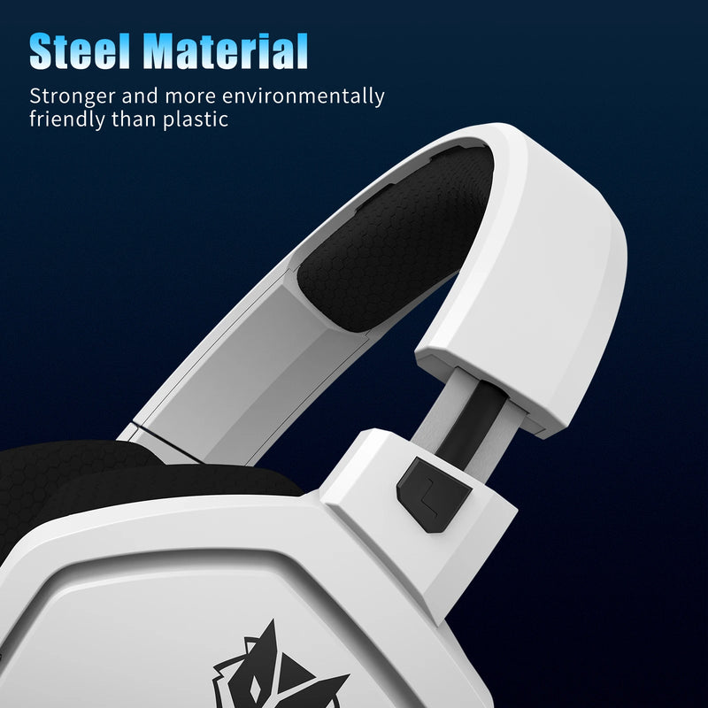 🎧 Headset Gamer Premium Branco com Microfone Profissional