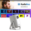 Projetor Portátil Everycom Retro 4K – 16000 Lumens, Rotação 360° e Imagem Cinematográfica