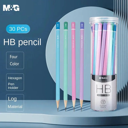 ✏️ Kit 30 Lápis HB/2B Coloridos com Estojo Tubo