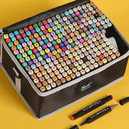 ✏️ Kit Canetinhas Artísticas -  até  168 Cores – Marcadores Dupla Ponta para Desenho e Lettering