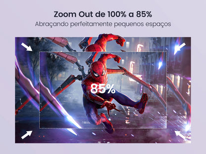 🎥 Mini Projetor Wimius 4K HD – Android TV, 1080P, Auto Keystone, 270° Rotação