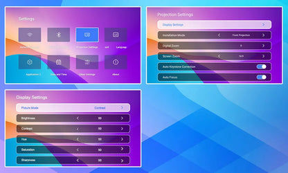 Projetor Portátil 4K WiFi Full HD 1080p – Home Theater com 450 Lumens e Android TV