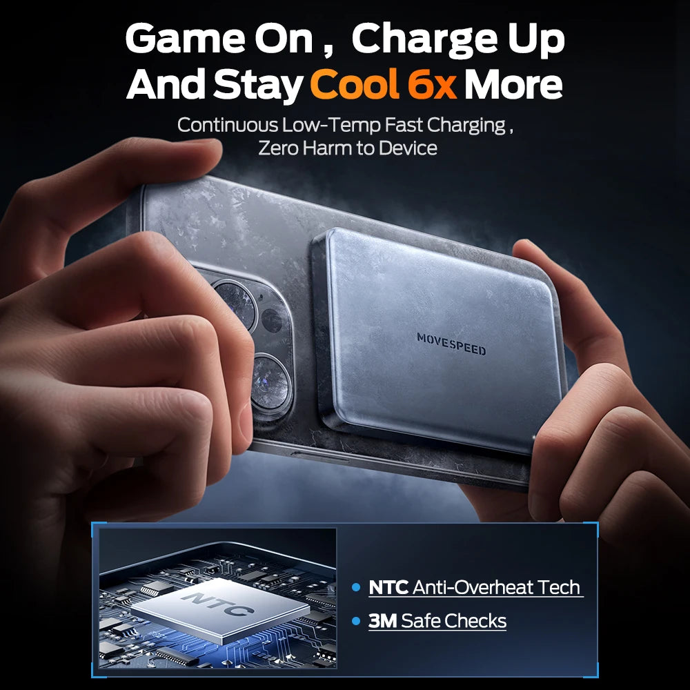 🔋 Power Bank Ultra-Slim 10.000mAh – Magnético, Fino e Elegante