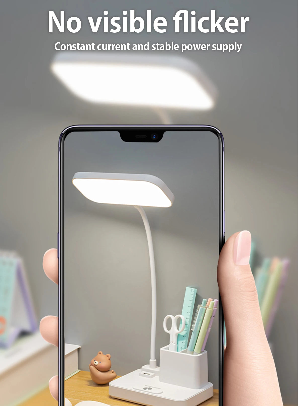 ✨ Luminária Multifuncional – LED com Ventilador e Relógio✨