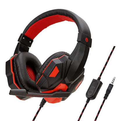 🎧 Headset Gamer Vermelho & Preto com Microfone