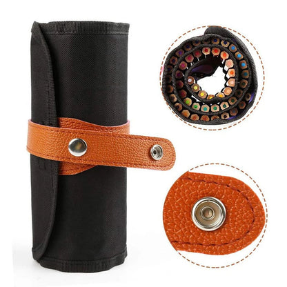 🎨 Kit Lápis de Cor Profissional com Estojo Enrolável – 72 Cores para Desenho e Arte