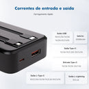 🔋 Power Bank Portátil 20.000mAh – Carregamento Rápido, Compacto e Potente