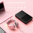 🎧 Headset Gamer ONIKUMA X15 RGB – Rosa com Orelhas de Gato