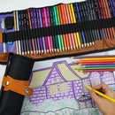 🎨 Kit Lápis de Cor Profissional com Estojo Enrolável – 72 Cores para Desenho e Arte