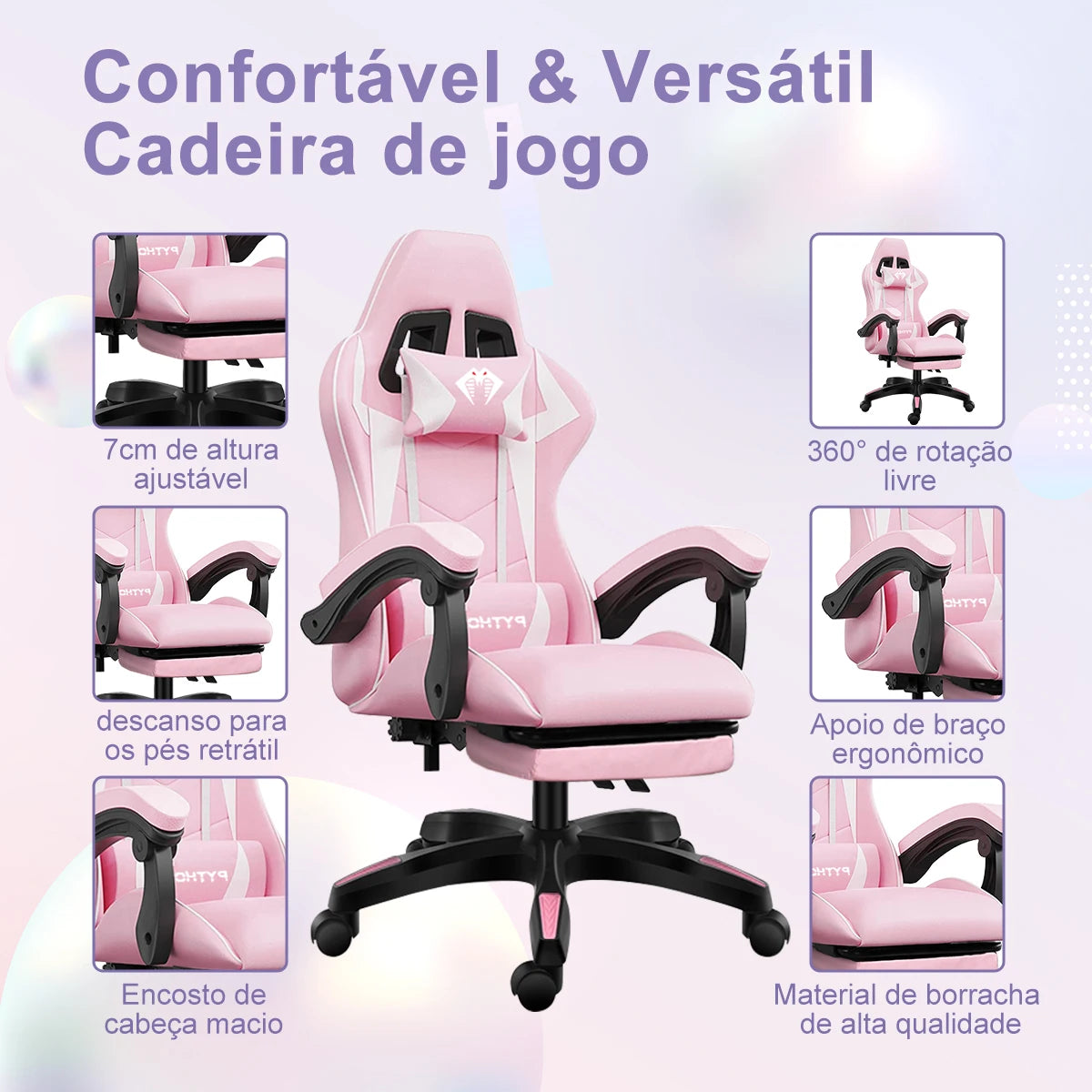 Cadeira Gamer Ergonômica Python Fly