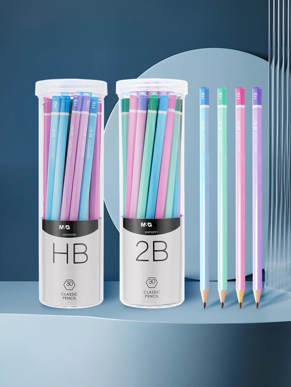 ✏️ Kit 30 Lápis HB/2B Coloridos com Estojo Tubo
