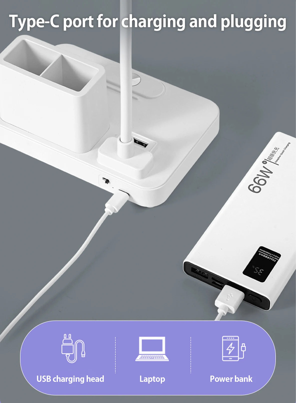 ✨ Luminária Multifuncional – LED com Ventilador e Relógio✨